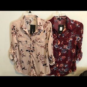 Two Fashion Nova button-front tops size Medium.